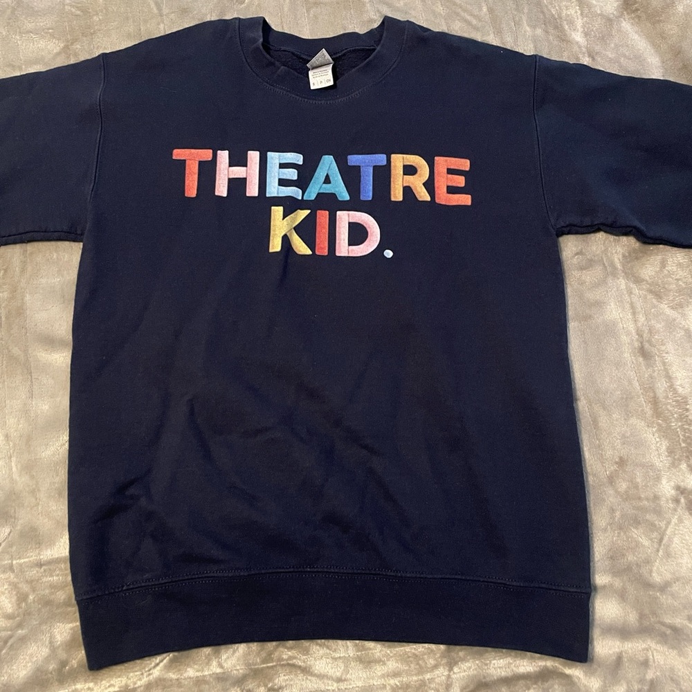 Gildan dark blue theatre kid crew neck